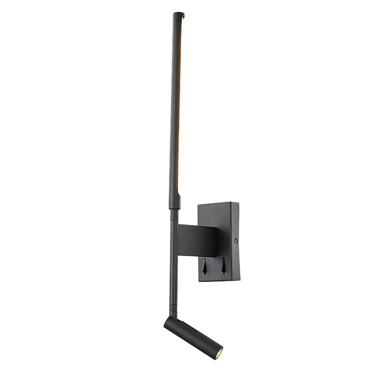 black long wall light