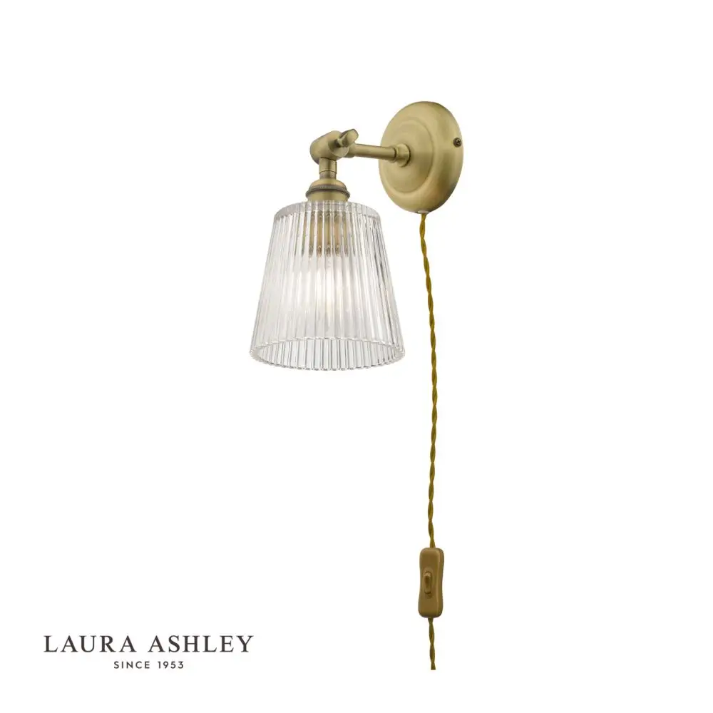 gold wall light with wire