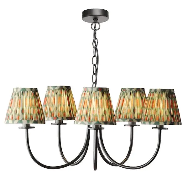chandelier with lamp coverings
