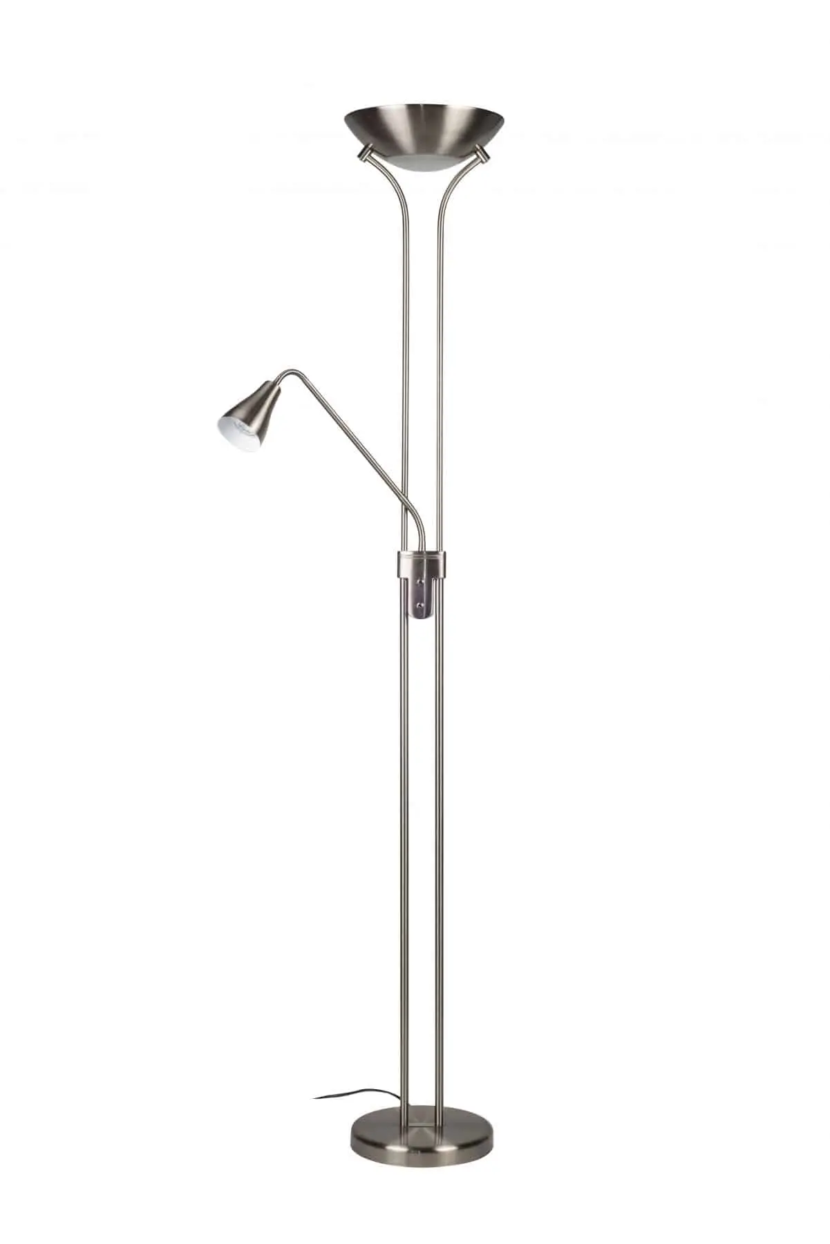 silver floor lamp