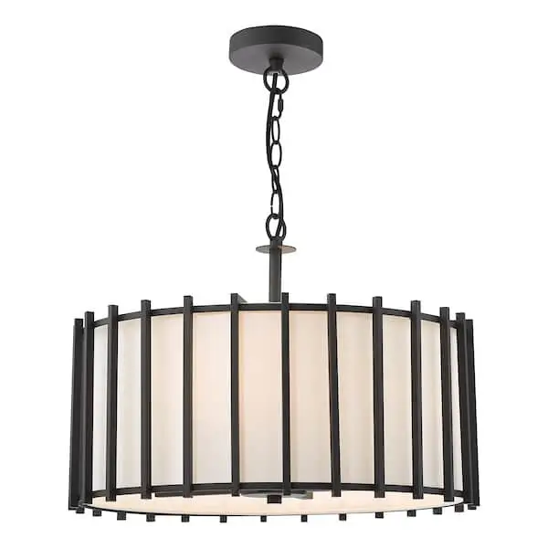 ceiling light surrounded by black bars