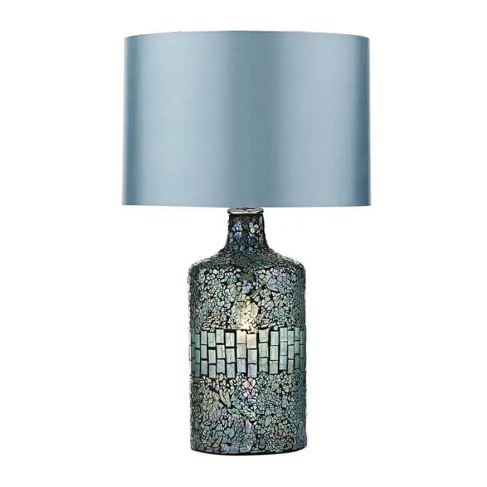 Green lamp with jeweled base