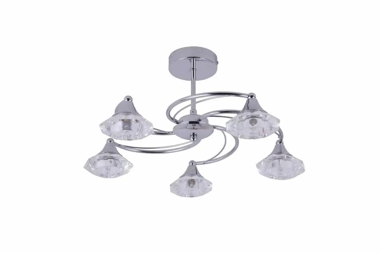 Decorative lamp with spiral stems and beautiful chandelier style bulbs